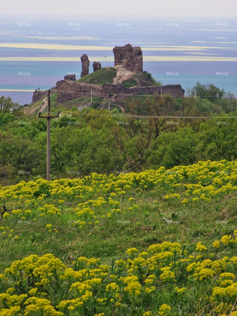 spring landscape at the fortress of Şiria