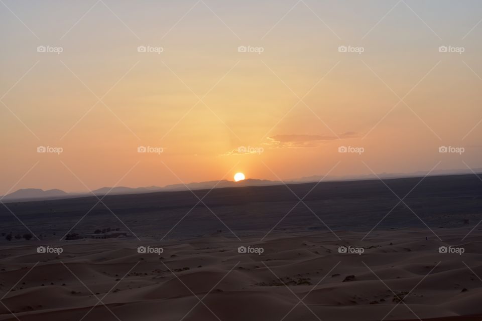 Sunset in the Sahara