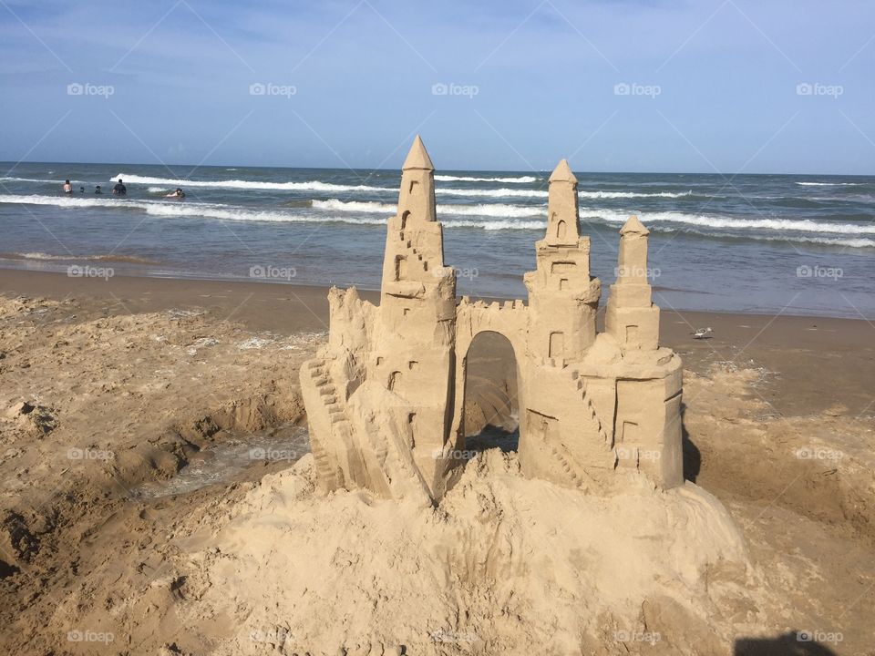 Beach Castle. Another angle of the sand castle we came across while the wife and I went walking down the beach. 