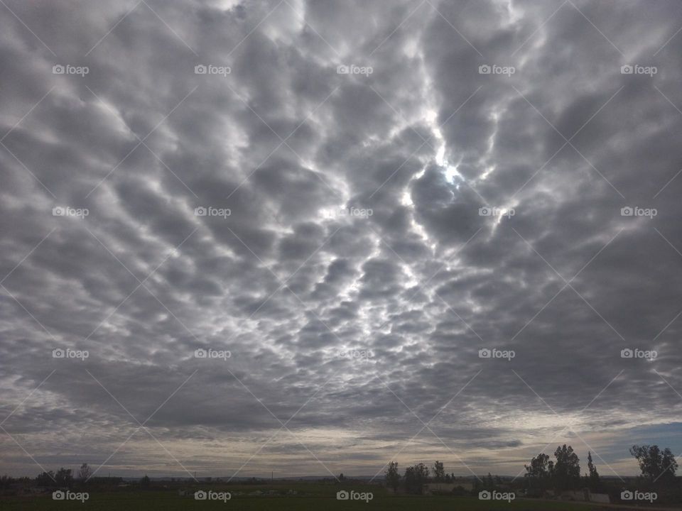 Clouds and field