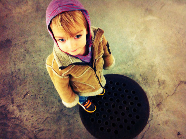 blue jacket kid boy by nivoa