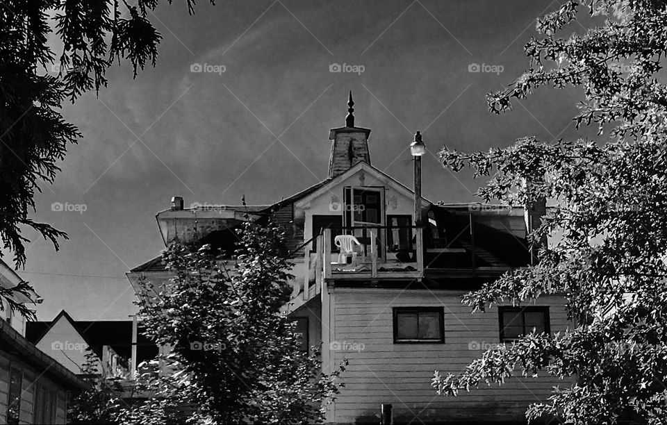 Neat old rooftop porch