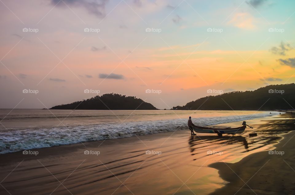 Fishing boat & fisherman