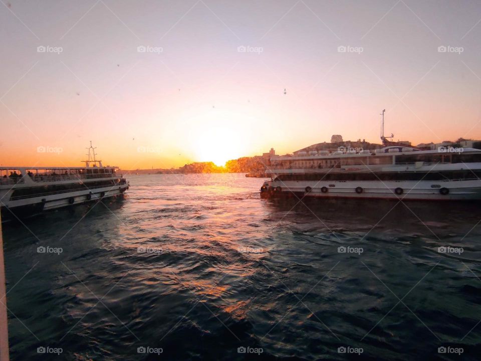 sunset on the Bosphorus
