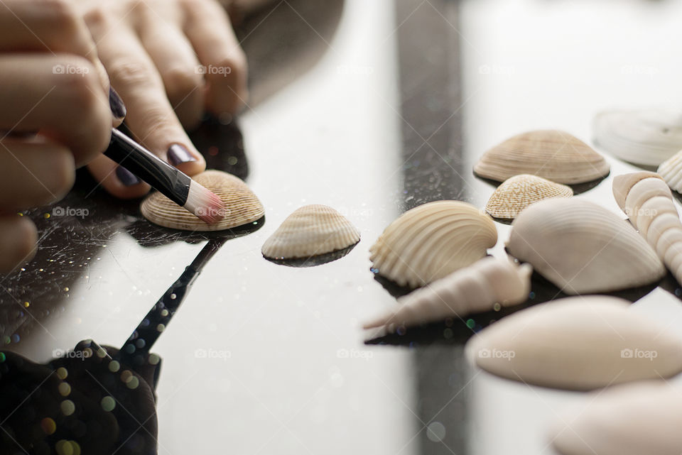 Coloring on a sea shell