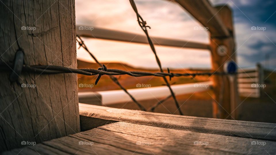 Farming scene and wire
