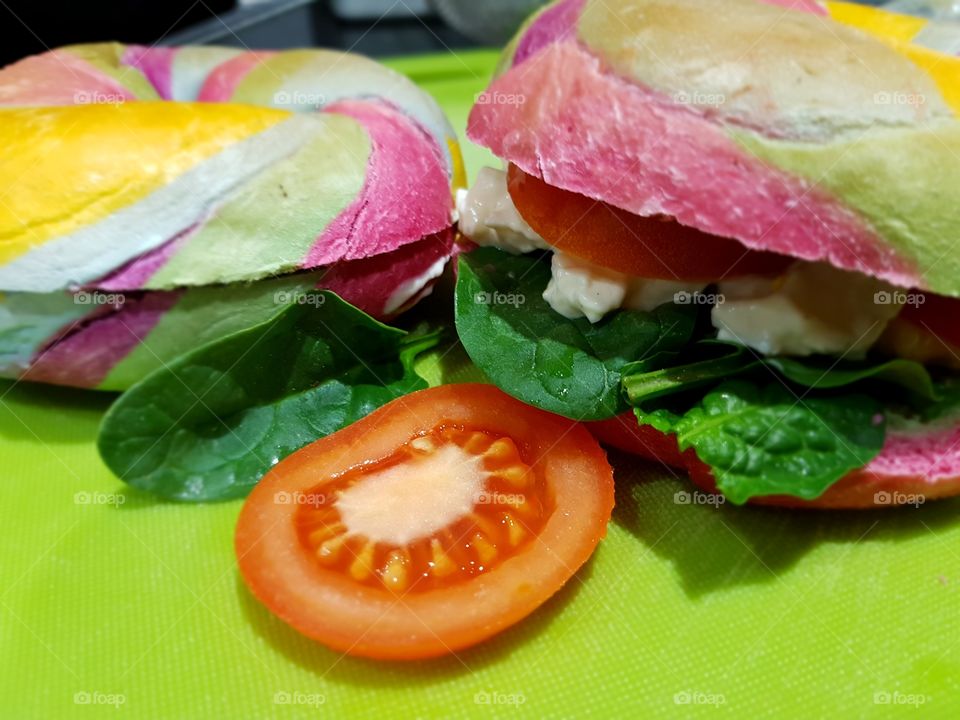 rainbow bagels