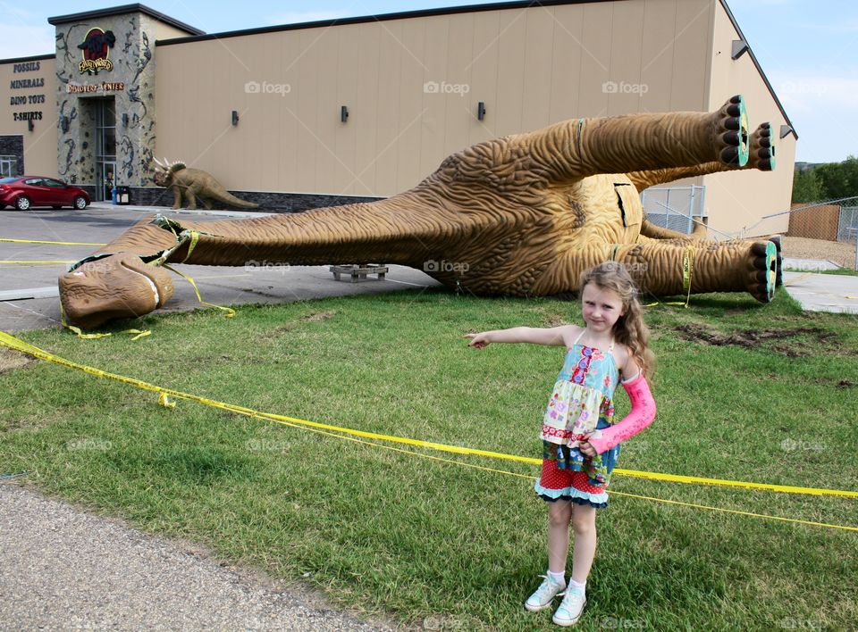 Dinosaur topples over in windstorm - dinosaur goes extinct 