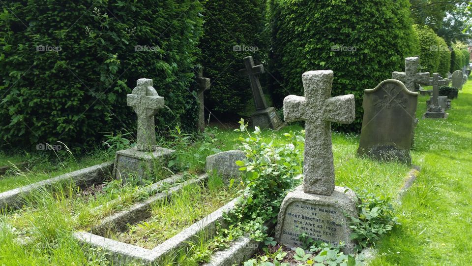 100 + years old graves

Some people think graveyard and cemetery mean the same, but, if we want to be a little nitpicky, we should say that graveyard is a type of cemetery, but a cemetery is usually not a graveyard. To understand the difference, we need a little bit of history.

From about the 7th century, the process of burial was firmly in the hands of the Church (meaning the organization), and burying the dead was only allowed on the lands near a church (now referring to the building), the so-called churchyard. The part of the churchyard used for burial is called graveyard, an example of which you can see in the picture.

As the population of Europe started to grow, the capacity of graveyards was no longer sufficient (the population of modern Europe is almost 40 times higher than it was in the 7th century). By the end of the 18th century, the unsustainability of church burials became apparent, and completely new places, independent of graveyards, were devised—and these were called cemeteries.

The etymology of the two words is also quite intriguing. The origin of "graveyard" is rather obvious; it is a yard filled with graves. However, you might be surprised to hear that "grave" comes from Proto-Germanic *graban, meaning "to dig", and is unrelated to "gravel".

Of course, the word "cemetery" did not appear out of the blue when graveyards started to burst at the seams. It comes from Old French cimetiere, which meant, well, graveyard. Nevertheless, the French word originally comes from Greek koimeterion, meaning "a sleeping place". Isn't that poetic?