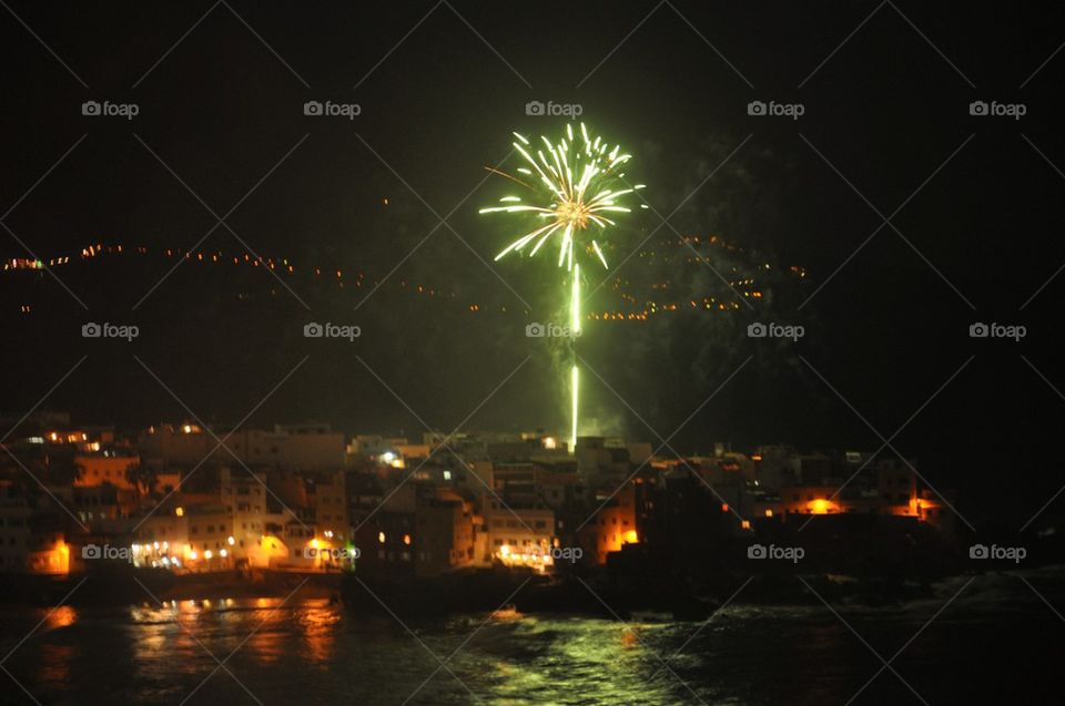 Fireworks in Puerto de la Cruz 