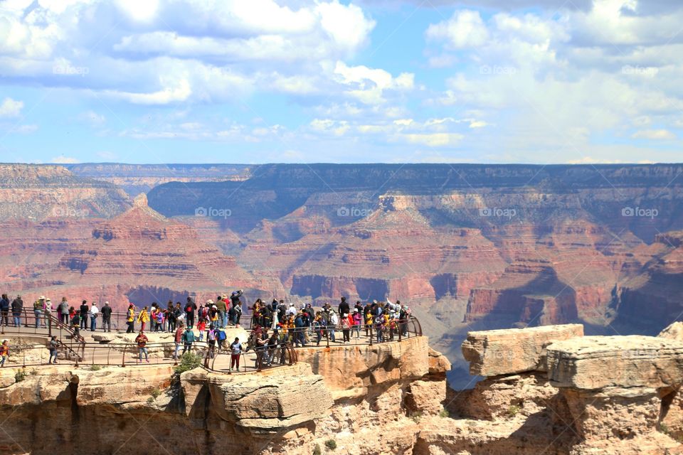 Tourists at the Grand Canyon