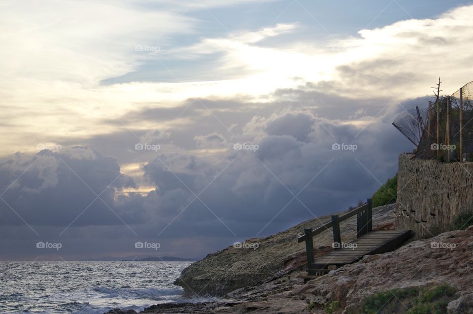 Storm at the seaside 