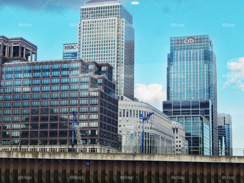 London city from canary warf