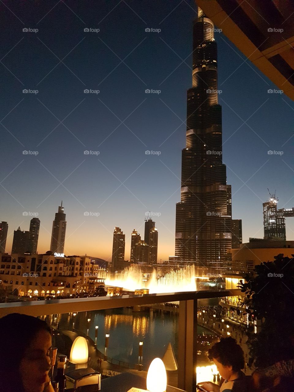 Burj Khalifa / Water show dubai mall