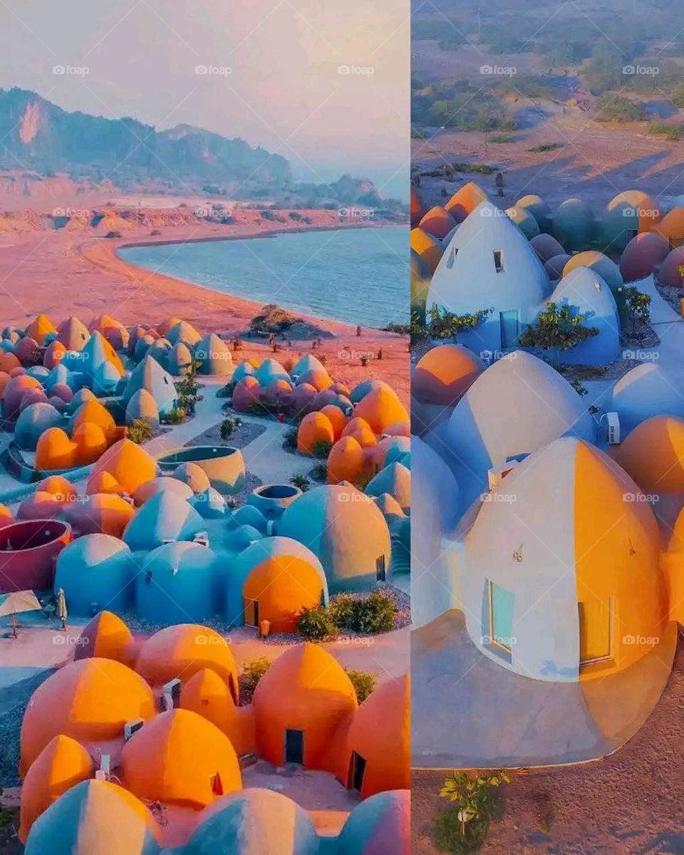 Glory be to God, the magnificent and picturesque view and the natural green trees are a view that is nothing more wonderful than it