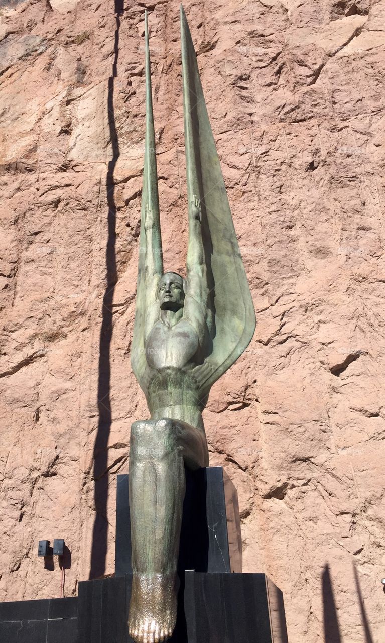 Angel monument at Hoover Dam