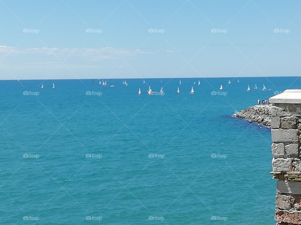 Boat in Sitges' beach