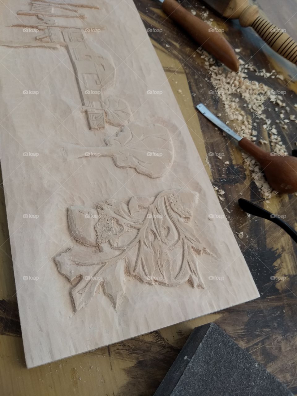wood carving.