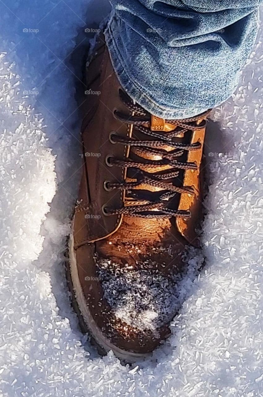 Boot in Snow