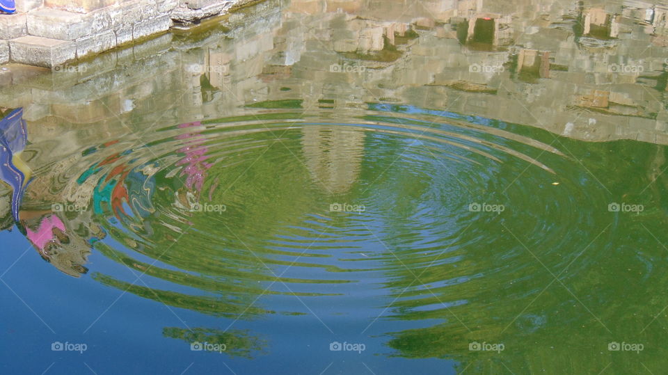 Sun temple pool reflection