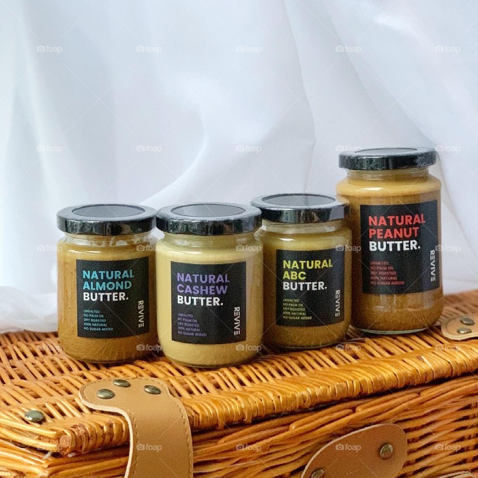 Healthy and nutritious wholesome nut butters in almond, cashew, peanut and abc flavours, suitable for keto diet