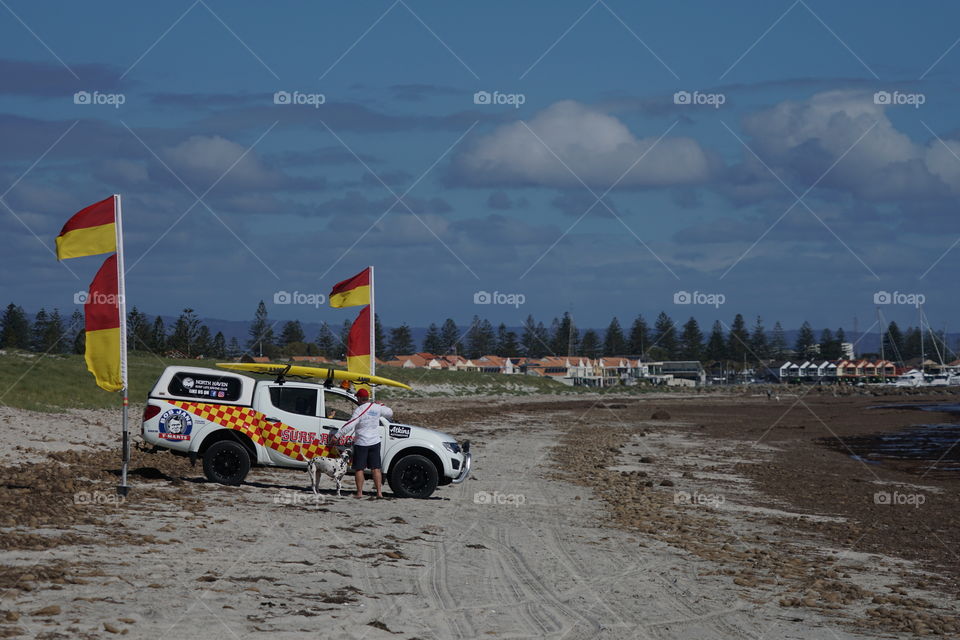 Surf lifesavers at North Haven beach