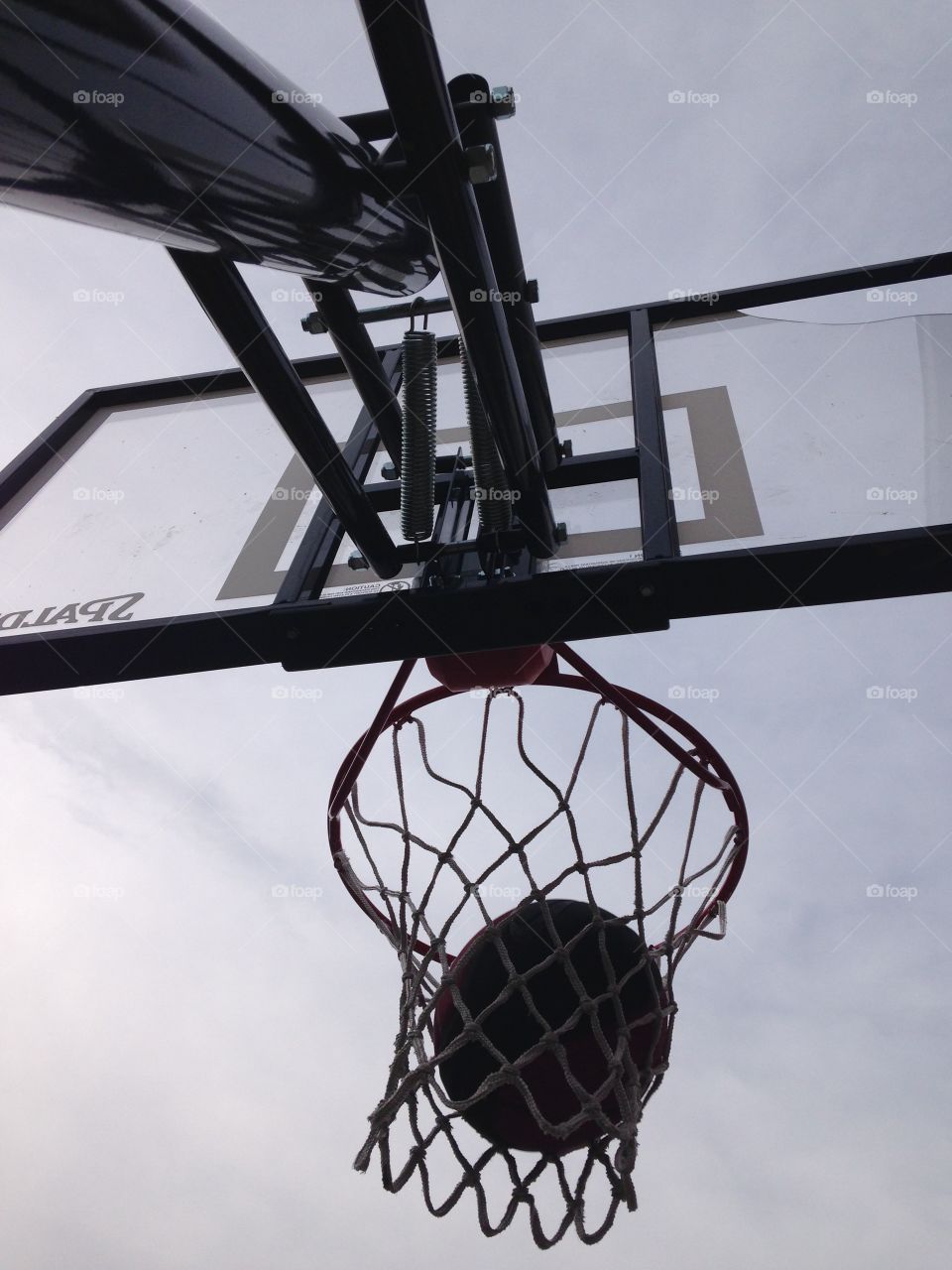 Hoops. Basketball Going through hoop