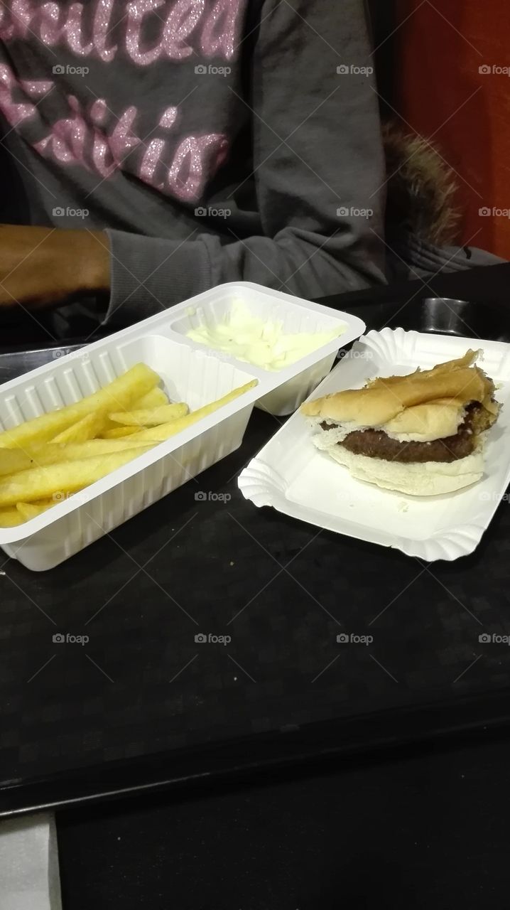 fries, and a burger