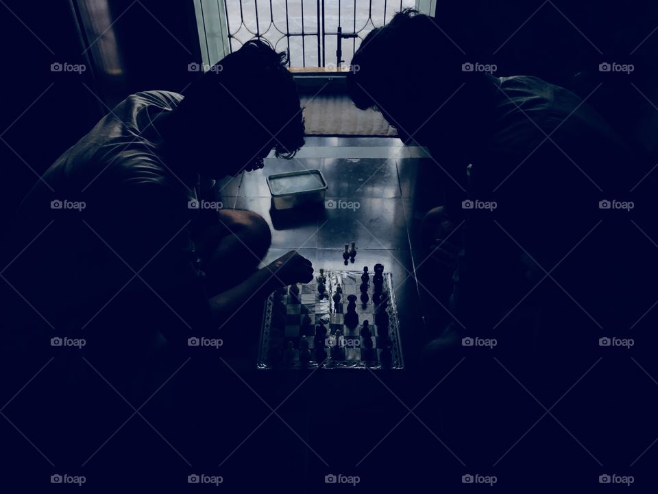 Playing chess 