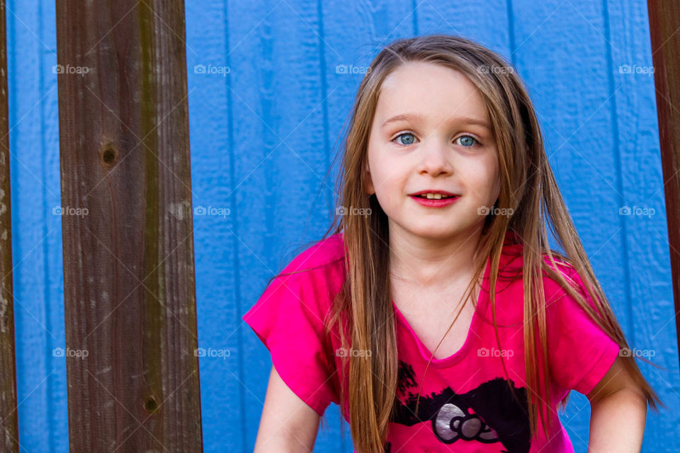 girl with big blue eyes