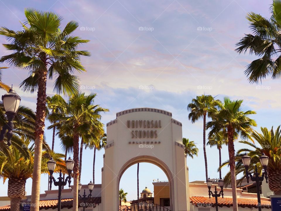 Beautiful Sunset at Universal Studios, Hollywood. 