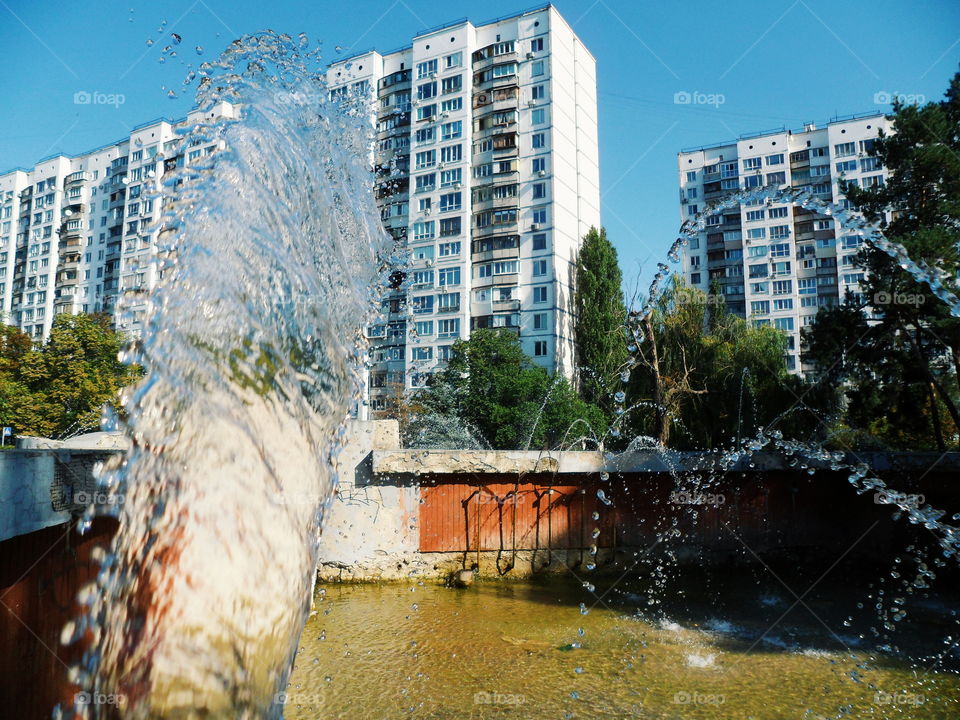 old city fountain in the city of Kiev