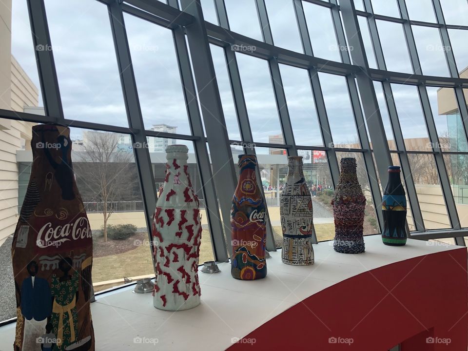 Decorated coke bottles