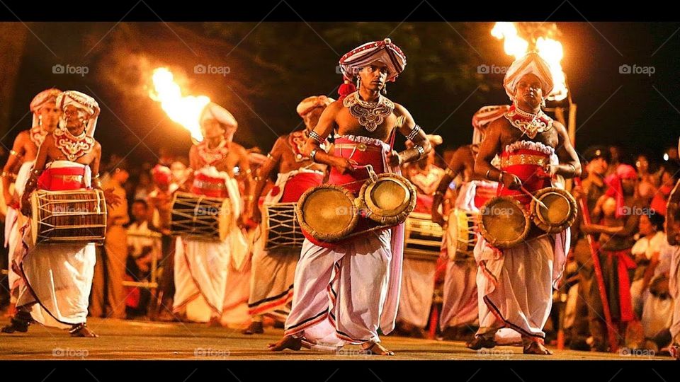 Sri lankan traditional dance in perahara
