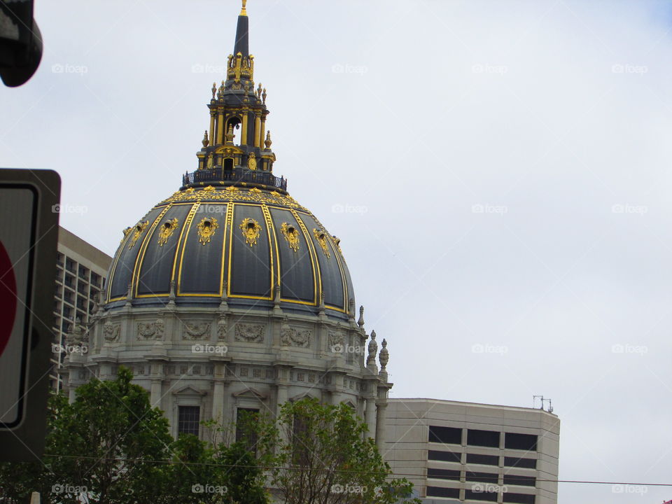 gold trim Dome in San Francisco California buy mark sarden on a road trip