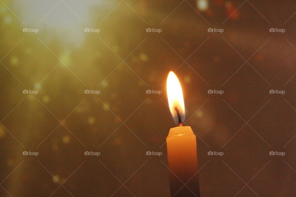 Candle, Flame, No Person, Blur, Christmas