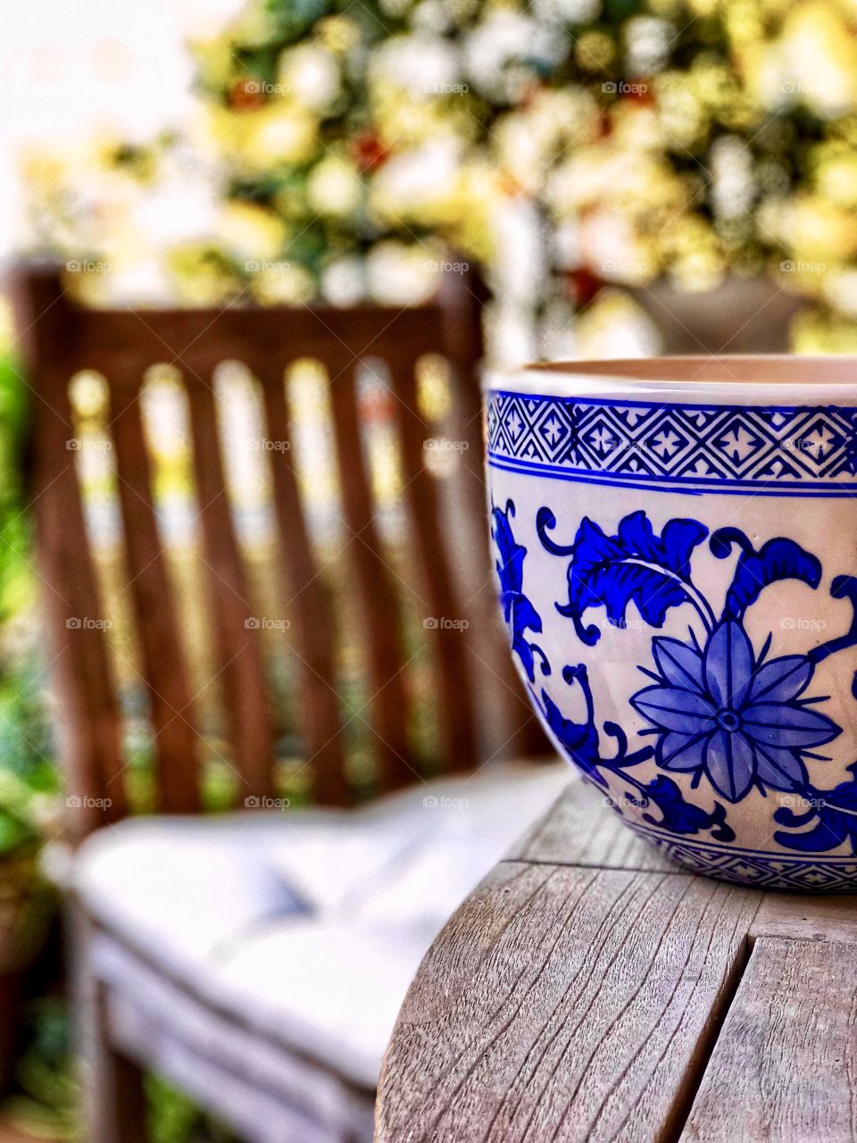 Cottage Patio and Pottery! Cottage Fine Art Photography, Cottage Art, Canvas Art, Wall Decor, Metal Art, Greeting Card Art.