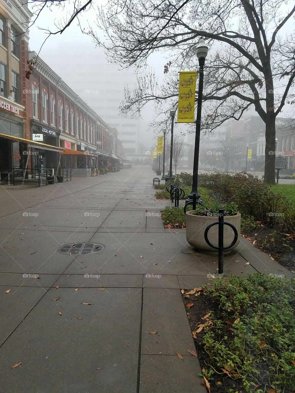 Market square in the rain