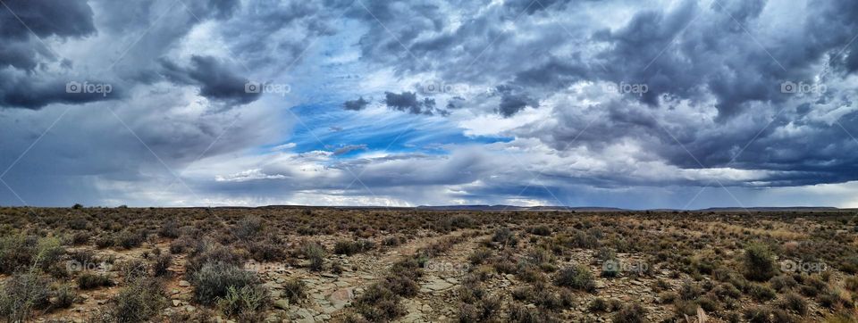 Beautiful clouds bringing rain to the dry Karoo. South Africa.