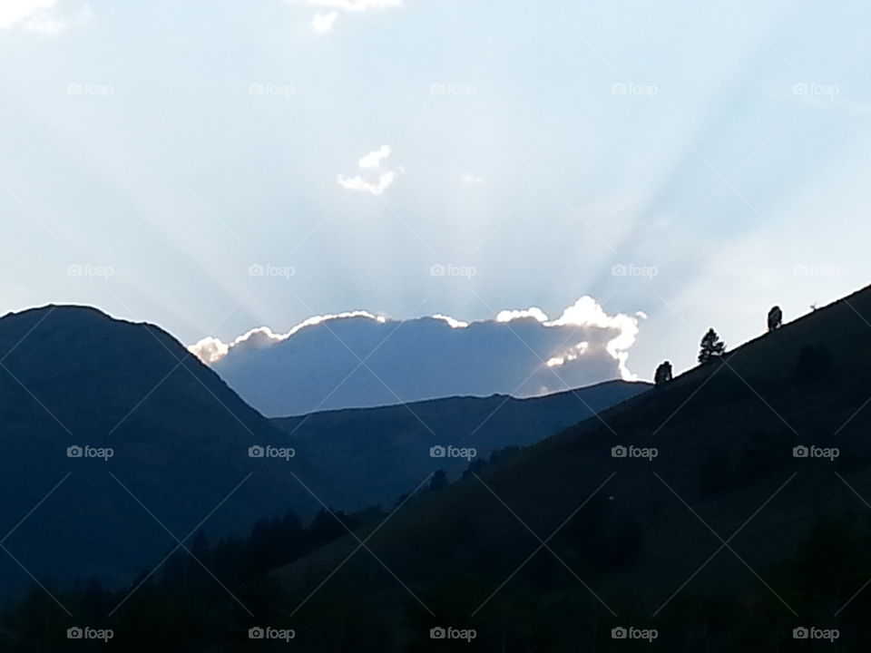 Goodbye Son. A beautiful Sunset in the Rockies