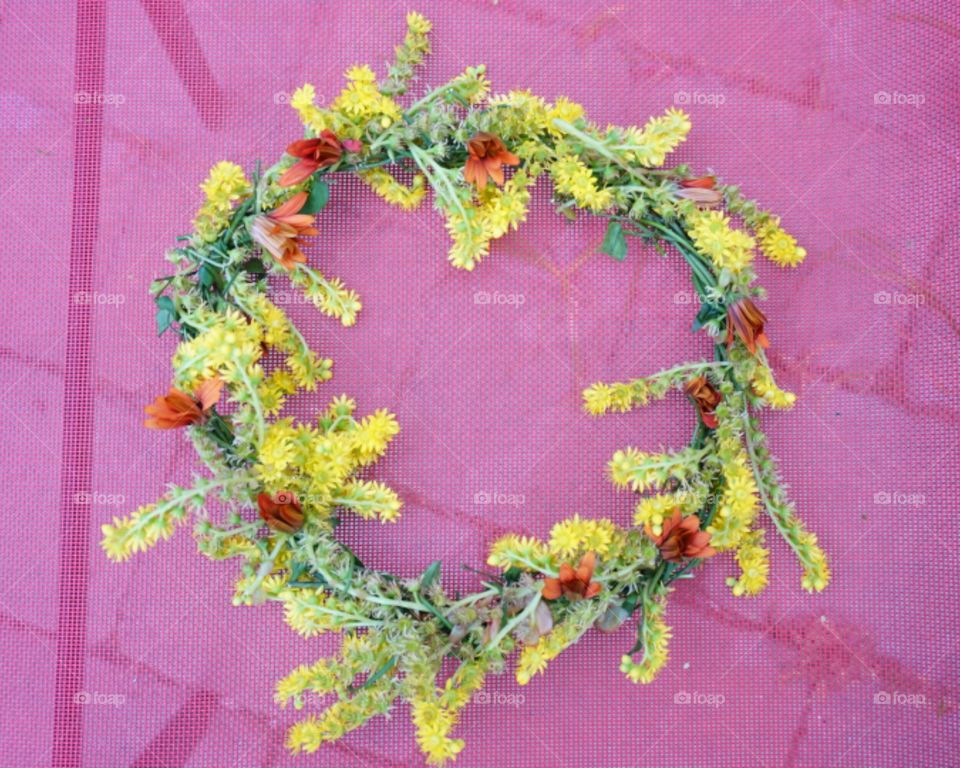 Flower Crown - Daisy with succulent flowers