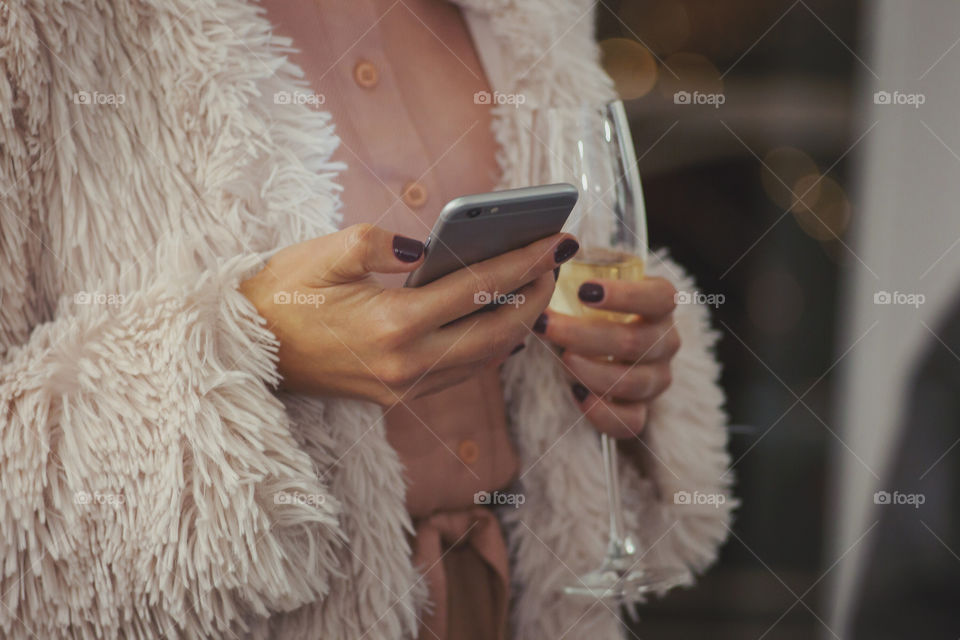 Woman using smartphone 