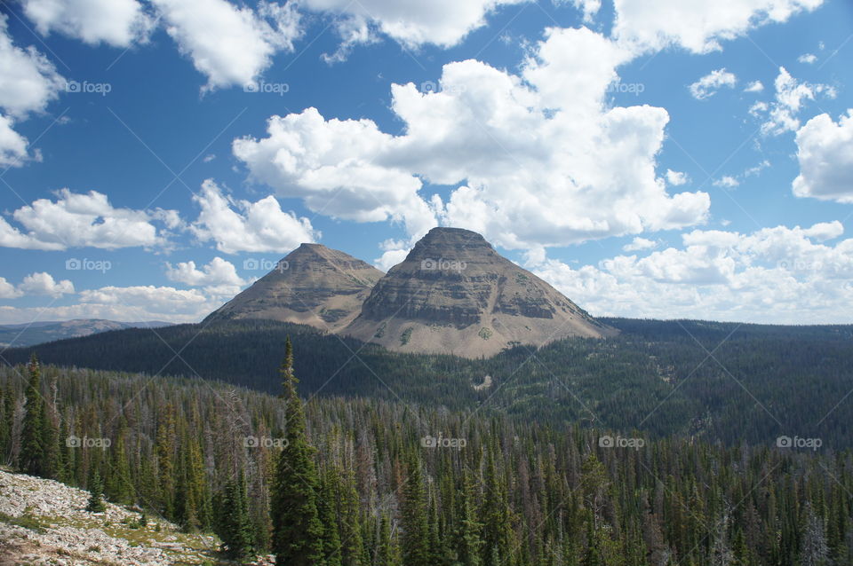 Sisters. Sister peaks in the Uinta mountains