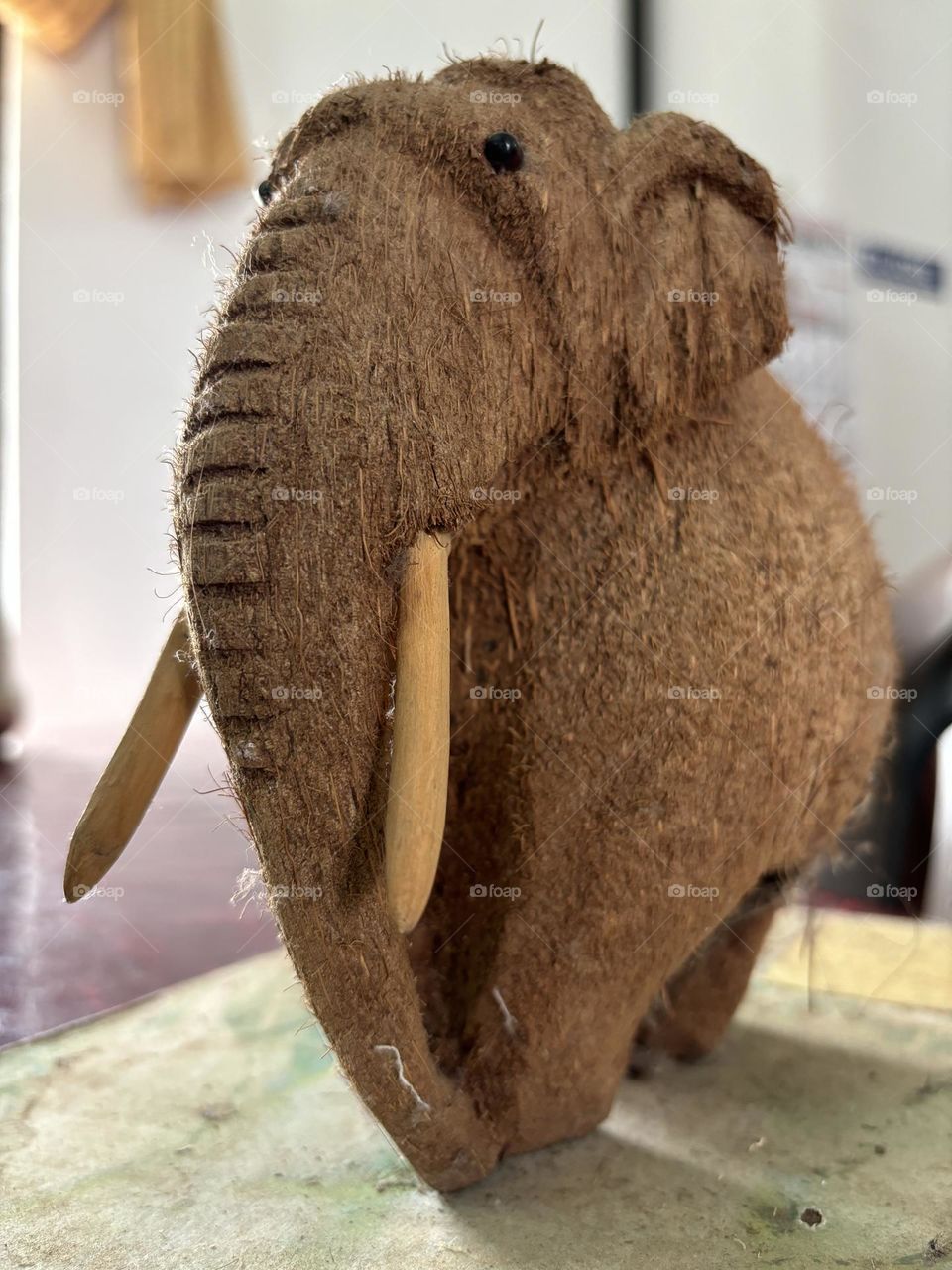 Elephant using Coconut husk 