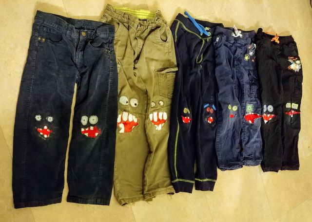 Halloween monster Hose leggings creative kreativ nähen textil. Fashion