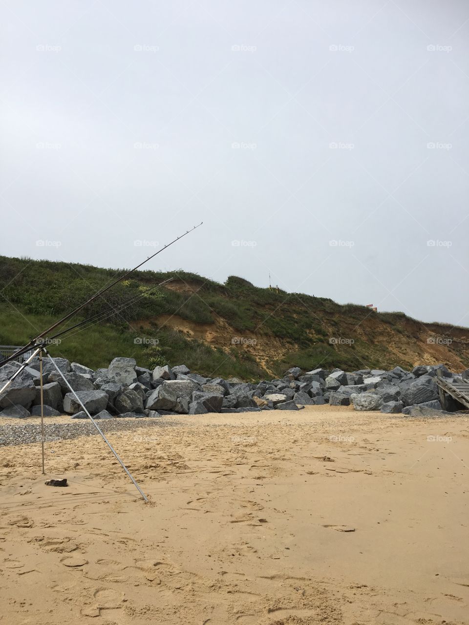 Norfolk cliffs and fishing rods