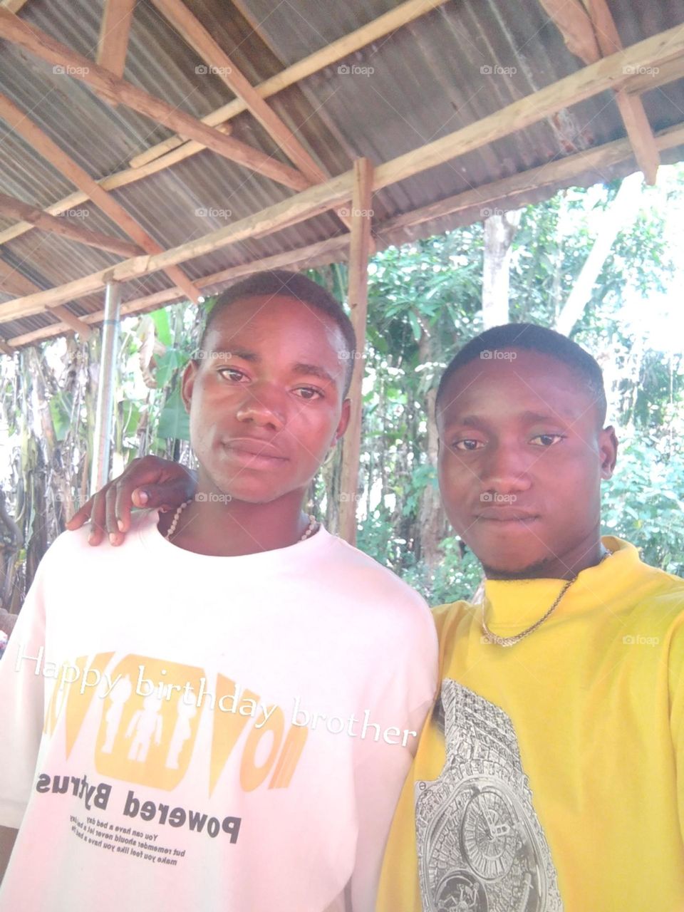 a very beautiful picture of me and my lovely brother on happy day