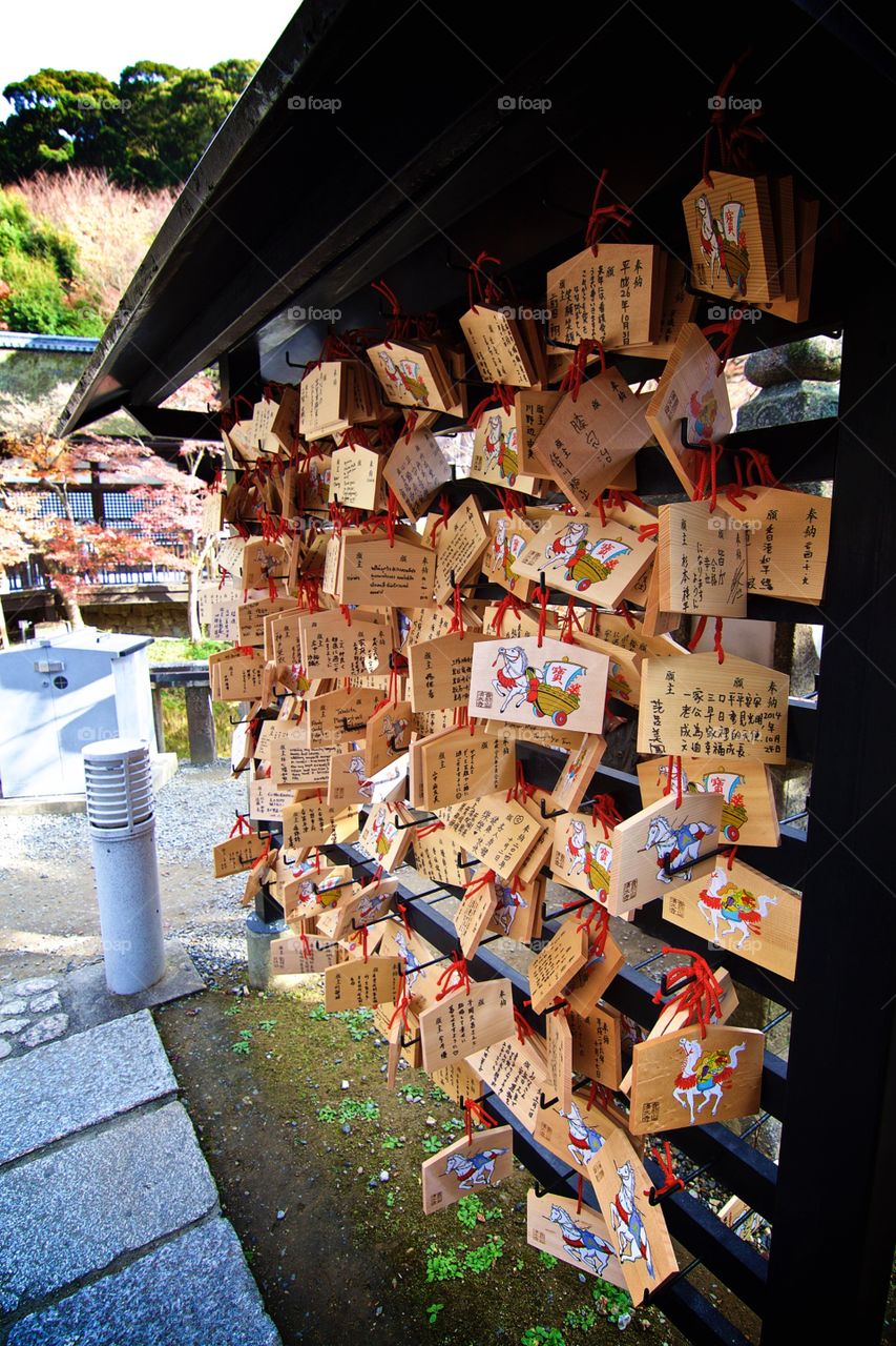 Japanese fortune shrine. Japanese fortune shrine