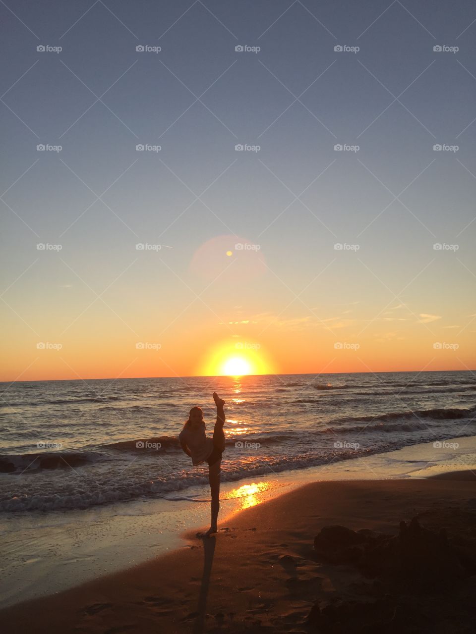 Sundown on The Beach 