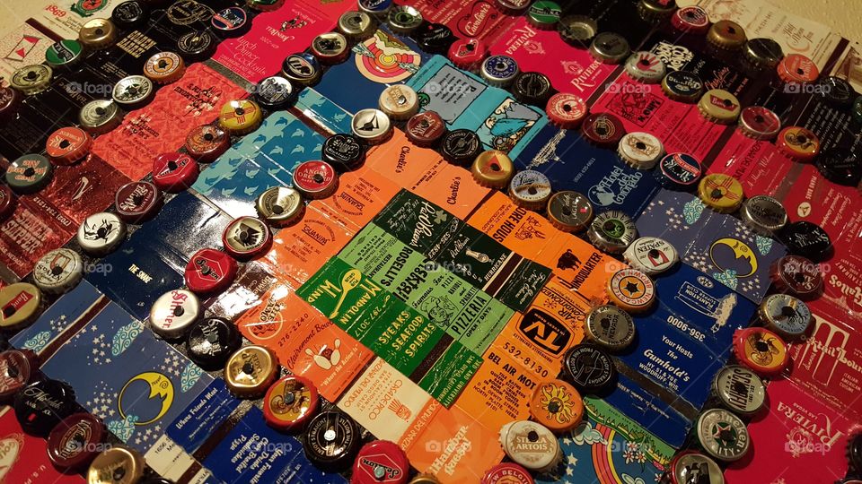 Beer bottle cap collection